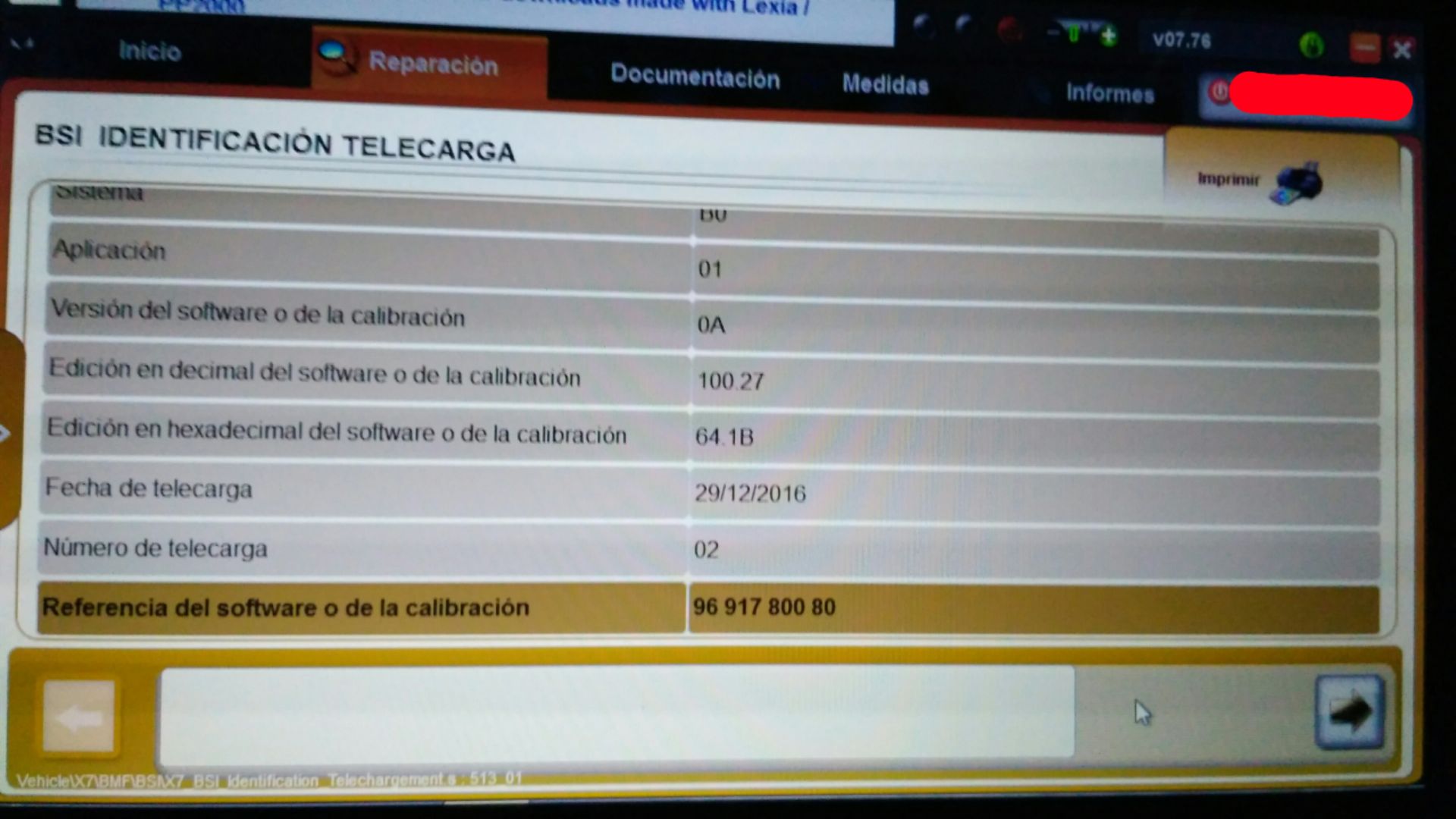 Telecarga software original