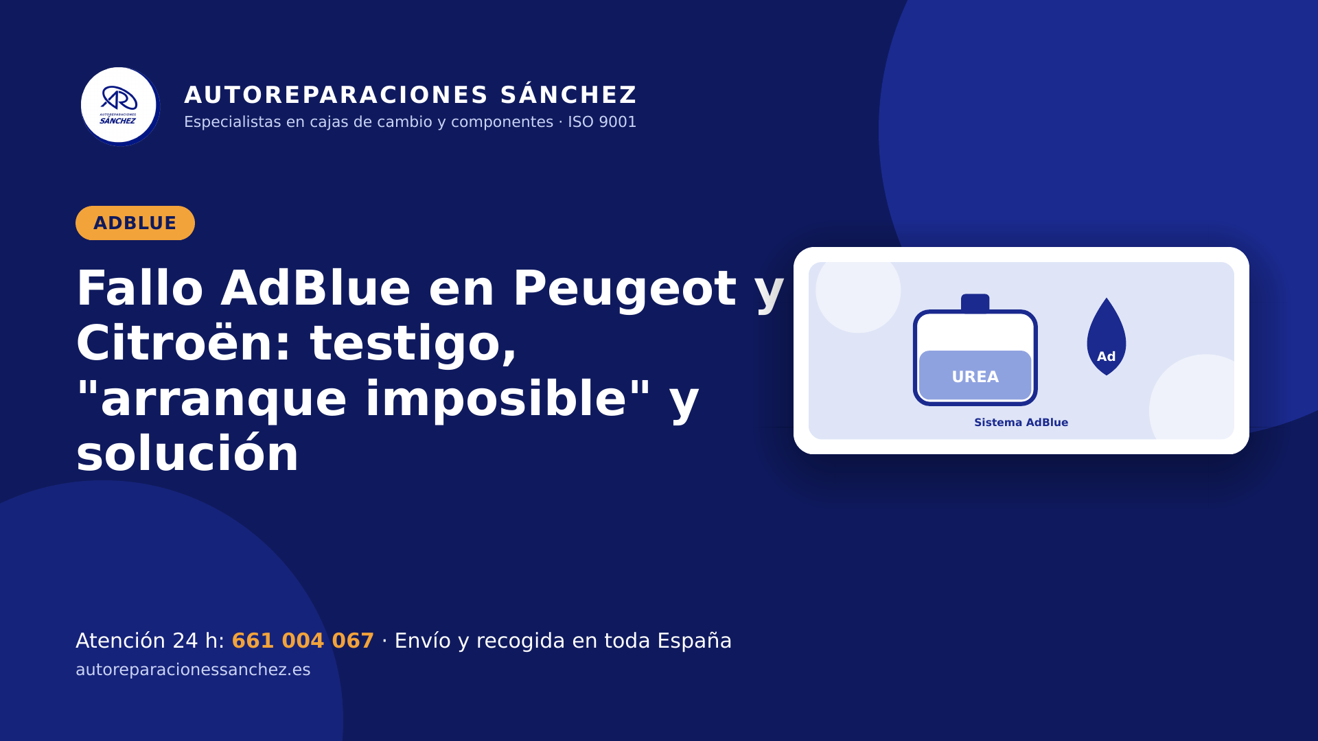 Fallo AdBlue en Peugeot y Citroën: testigo, «arranque imposible» y solución