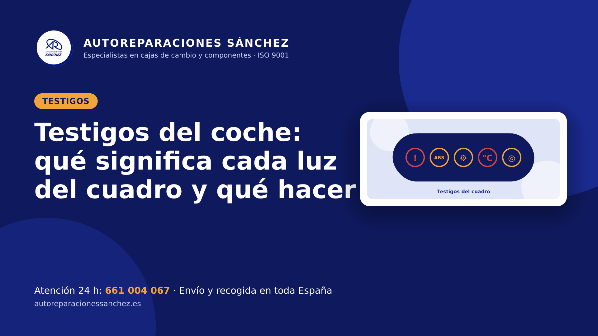 Testigos del coche: qué significa cada luz del cuadro y qué hacer